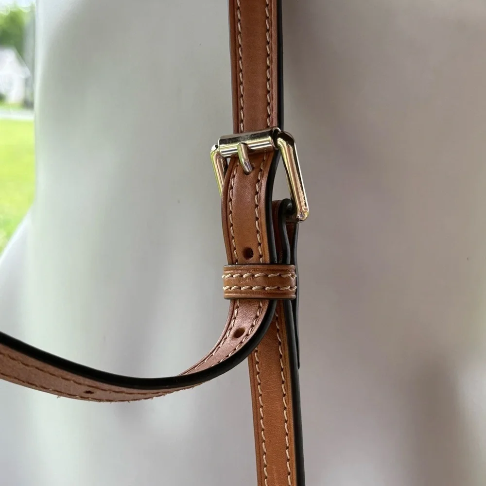 Dooney & Bourke Florentine Ridley Crossbody Bag Navy Leather - Picture 10 of 10